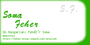 soma feher business card